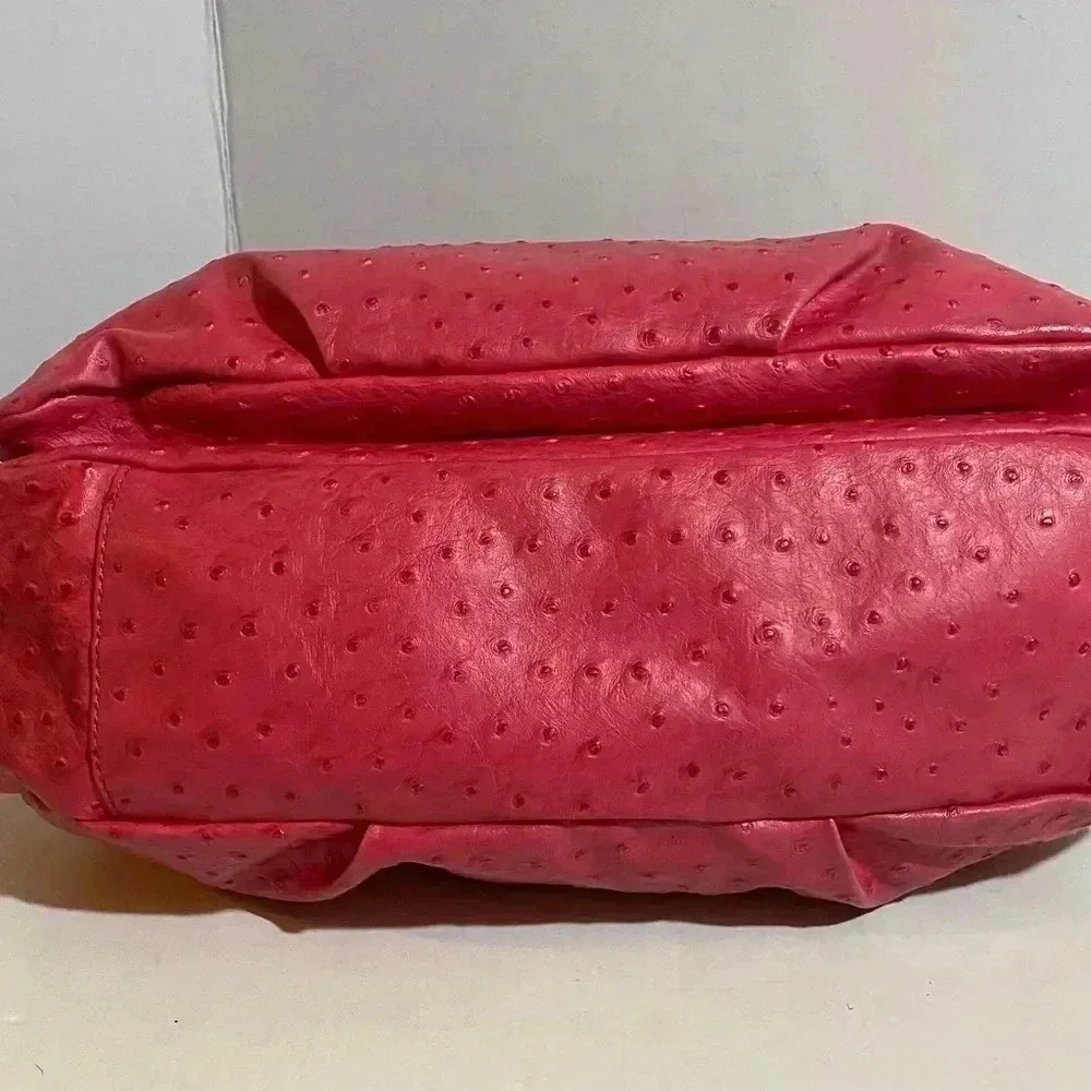 Marc by Marc Jacobs coral embossed leather satchel handbag